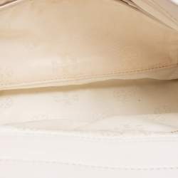 Pre Owned Tory Burch Cream Quilted Leather Bryant Shoulder Bag