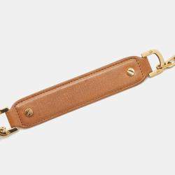 Pre Owned Tory Burch Tan Leather Bombe Reva Clutch
