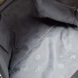 Pre Owned Tory Burch Metallic Grey Leather Marion Tote