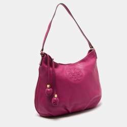 Pre Owned Tory Burch Pink Leather Thea Hobo 