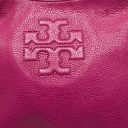 Pre Owned Tory Burch Pink Leather Thea Hobo 