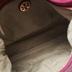 Pre Owned Tory Burch Pink Leather Thea Hobo 