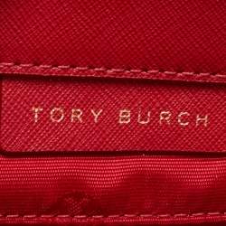 Pre Owned Tory Burch Red Leather Medium York Buckle Tote
