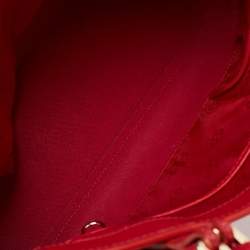 Pre Owned Tory Burch Red Leather Medium York Buckle Tote