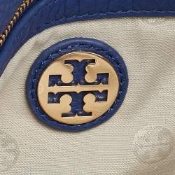 Pre Owned Tory Burch Blue Leather Britten Shoulder Bag