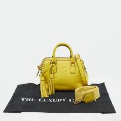 Pre Owned Tory Burch Yellow Leather Mini Thea Satchel
