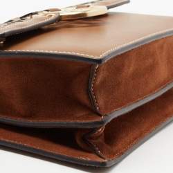 مملوكة مسبقًا Tory Burch Brown Leather Miller Shoulder Bag