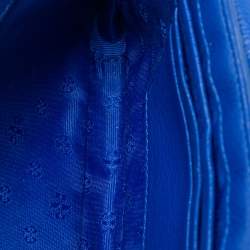 Pre Owned Tory Burch Blue Leather Robinson Chain Crossbody Bag