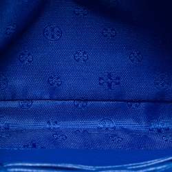 Pre Owned Tory Burch Blue Leather Robinson Chain Crossbody Bag