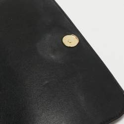 Pre Owned Tory Burch Black/Brown Patent Leather Robinson Shoulder Bag