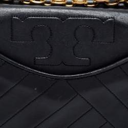 Pre Owned Tory Burch Black Leather Alexa Shoulder Bag