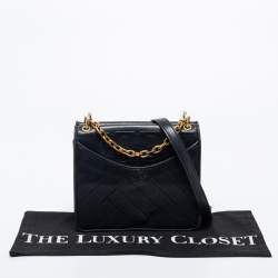 Pre Owned Tory Burch Black Leather Alexa Shoulder Bag