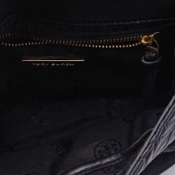 Pre Owned Tory Burch Black Leather Fleming Shoulder Bag