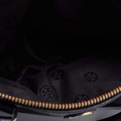 Pre Owned Tory Burch Black Leather Small Robinson Tote