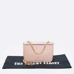 Pre Owned Tory Burch Metallic Leather Robinson Flap Shoulder Bag