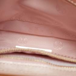 Pre Owned Tory Burch Metallic Leather Robinson Flap Shoulder Bag