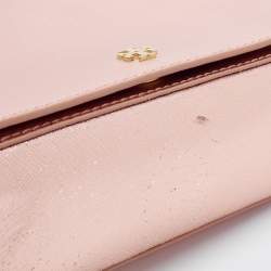 Pre Owned Tory Burch Metallic Leather Robinson Flap Shoulder Bag