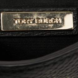 Pre Owned Tory Burch Black Leather Mini 797 Top Handle Bag