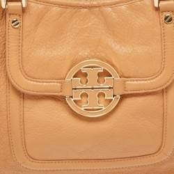 Pre Owned Tory Burch Beige Leather Amanda Tote