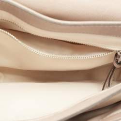 Pre Owned Tory Burch Beige Leather Fleming Shoulder Bag