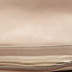 Pre Owned Tory Burch Beige Leather Fleming Shoulder Bag