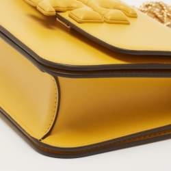 Pre Owned Tory Burch Mustard Leather Eleanor Small Chain Shoulder Bag