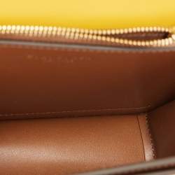 Pre Owned Tory Burch Mustard Leather Eleanor Small Chain Shoulder Bag