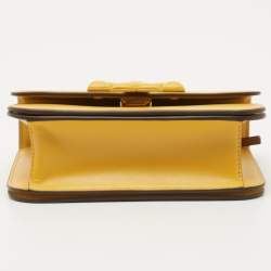 Pre Owned Tory Burch Mustard Leather Eleanor Small Chain Shoulder Bag