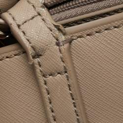 Pre Owned Tory Burch Grey Saffiano Leather York Buckle Tote