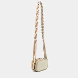 Pre Owned Tory Burch Tri Color Leather Perry Bombe Mini Crossbody Bag