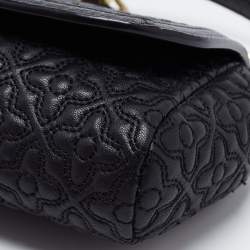 Pre Owned Tory Burch Black Quilted Leather Small Bryant Crossbody Bag