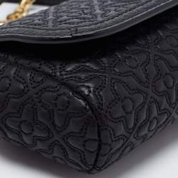 Pre Owned Tory Burch Black Quilted Leather Small Bryant Crossbody Bag