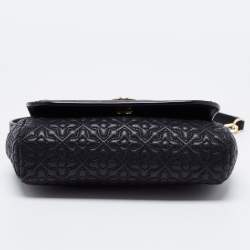 Pre Owned Tory Burch Black Quilted Leather Small Bryant Crossbody Bag