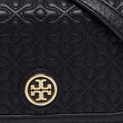 Pre Owned Tory Burch Black Quilted Leather Small Bryant Crossbody Bag