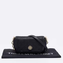 Pre Owned Tory Burch Black Quilted Leather Small Bryant Crossbody Bag
