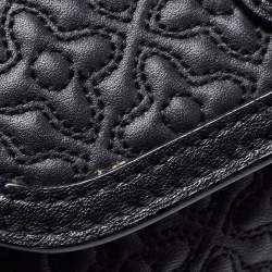 Pre Owned Tory Burch Black Quilted Leather Small Bryant Crossbody Bag