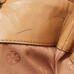 Pre Owned Tory Burch Multicolor Stripe Raffia and Leather Marion Tote