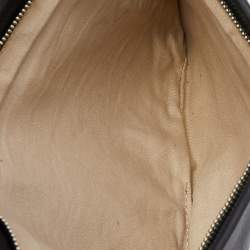 Pre Owned Tory Burch Black Leather Reva Flap Clutch