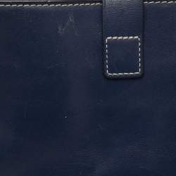Pre Owned Tory Burch Dark Blue Leather Miller Hobo
