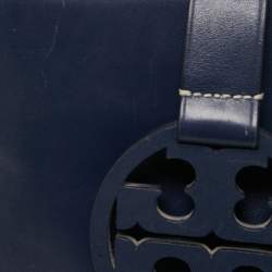 Pre Owned Tory Burch Dark Blue Leather Miller Hobo