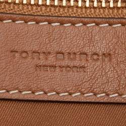 Pre Owned Tory Burch Brown Leather James Saddle Shoulder Bag