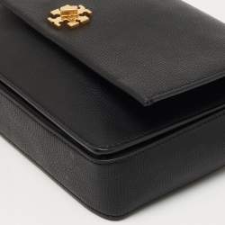 Pre Owned Tory Burch Black Saffiano Leather Kira Chain Bag