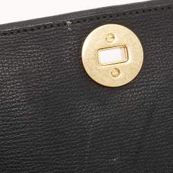 Pre Owned Tory Burch Black Saffiano Leather Kira Chain Bag