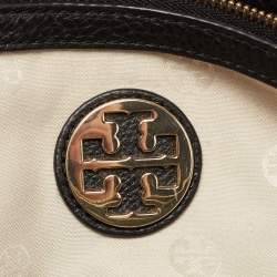 Pre Owned Tory Burch Black Leather Amanda Tote