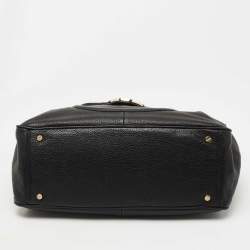 Pre Owned Tory Burch Black Leather Amanda Tote