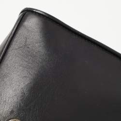 Pre Owned Tory Burch Black Quilted Leather Medium Fleming Shoulder Bag