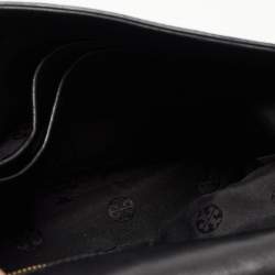 Pre Owned Tory Burch Black Quilted Leather Medium Fleming Shoulder Bag
