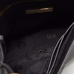 Pre Owned Tory Burch Black Quilted Leather Medium Fleming Shoulder Bag