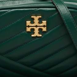 Pre Owned Tory Burch Green Leather Kira Camera Bag