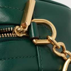 Pre Owned Tory Burch Green Leather Kira Camera Bag